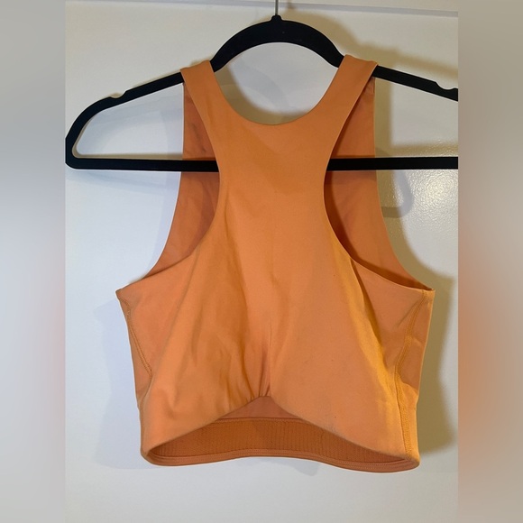 Girlfriend Collective Dylan Sports Bra Tank High Neck Racerback Mustard Size S - Picture 5 of 9